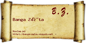 Banga Zéta névjegykártya